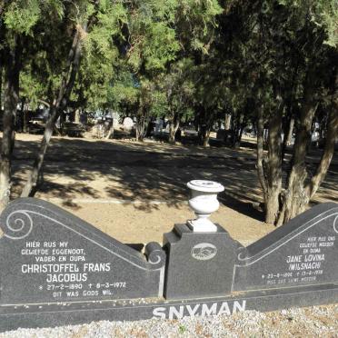 SNYMAN Christoffel Frans Jacobus 1890-1972 &amp; Jane Lovina WILSNACH 1894-1978