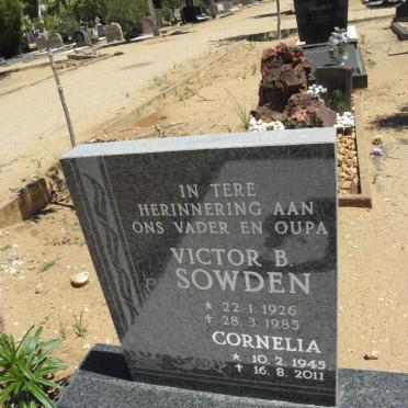 SOWDEN Victor B. 1926-1985 &amp; Cornelia 1945-2011