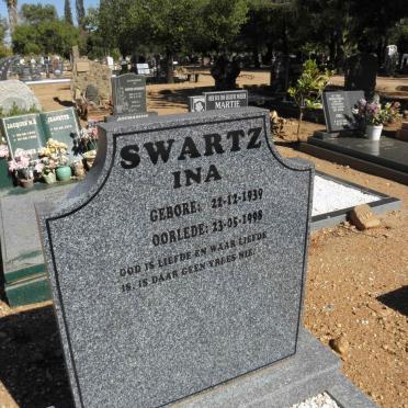 SWARTZ Ina 1939-1998
