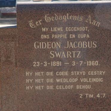SWARTZ Gideon Jacobus 1891-1960