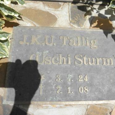 TALLIG J.K.U. nee STURM 1924-2008