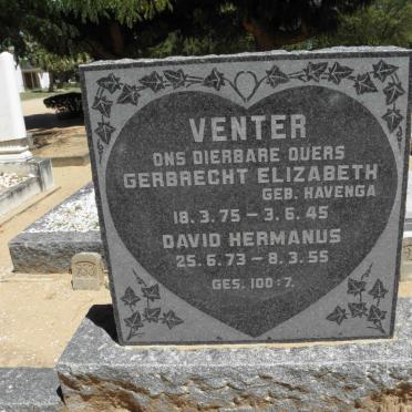 VENTER David Hermanus 1873-1955 &amp; Gerbrecht Elizabeth HAVENGA 1875-1945