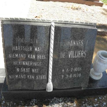 VILLIERS Johannes T., de 1906-1978