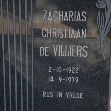 VILLIERS Zacharias Christiaan, de 1922-1979