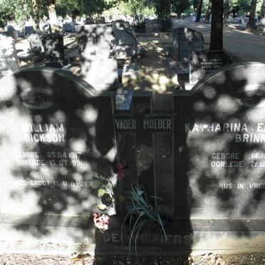 VILLIERS William Dickson, de 1917-1991 &amp; Katharina Elizabeth BRINK 1920-1971