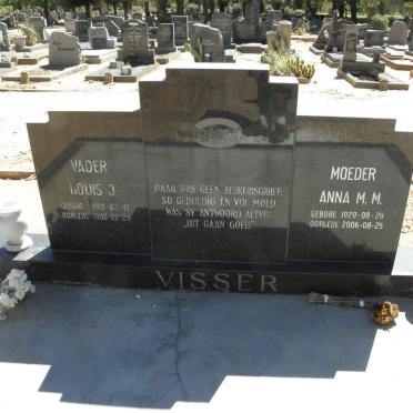 VISSER Louis J. 1921-1980 &amp; Anna M.M. 1920-2006