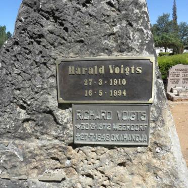 VOIGTS Richard 1872-1949 :: VOIGTS Harald 1910-1994 
