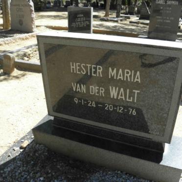 WALT Hester Maria, van der 1924-1976