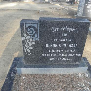 WAAL Hendrik, de 1912-1973