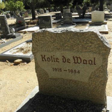 WAAL Kotie, de 1915-1984