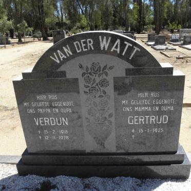 WATT Verdun, van der 1918-1978 &amp; Gertrud 1925-