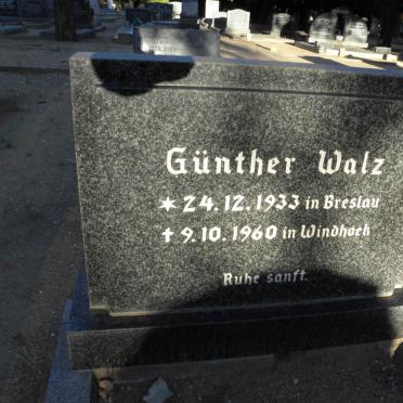 WALZ Günther 1933-1960