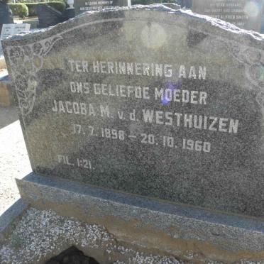 WESTHUIZEN Jacoba M., v.d. 1898-1960