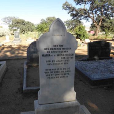 WESTHUIZEN Maria, v.d. nee KOTZE 1883-1951