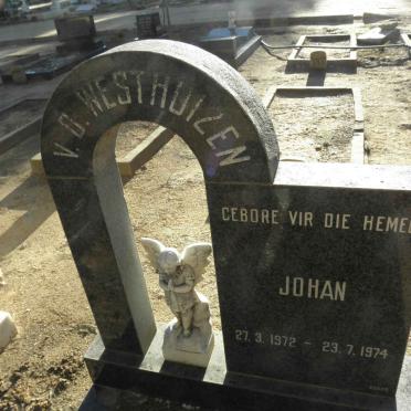 WESTHUIZEN Johan, v.d. 1972-1974