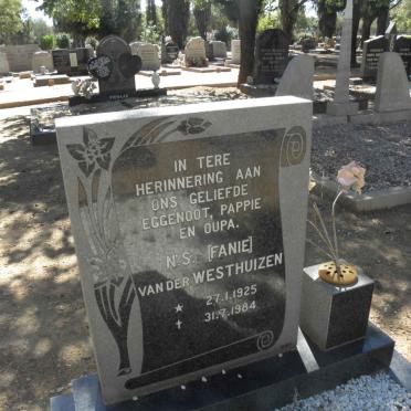 WESTHUIZEN N.S., van der 1925-1984