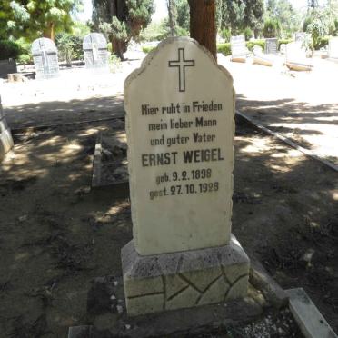 WEIGEL Ernst 1898-1928