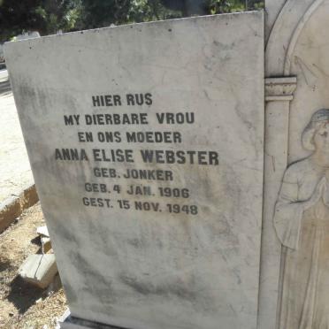 WEBSTER Anna Elise nee JONKER 1906-1948
