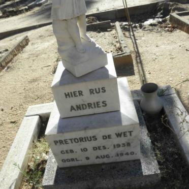 WET Andries Pretorius, de 1938-1940
