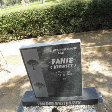 WESTHUIZEN Fanie, van der 1967-2008