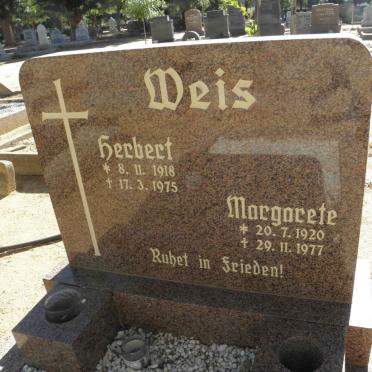 WEIS Herbert 1918-1975 &amp; Margarete 1920-1977