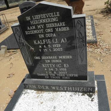 WESTHUIZEN J.A., van der 1929-2003 &amp; C.E. 1928-2007