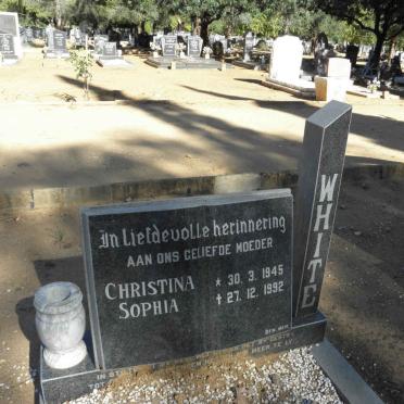 WHITE Christina Sophia 1945-1992