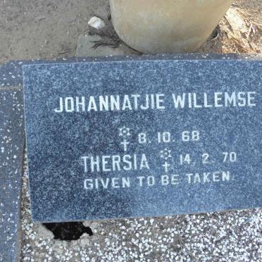 WILLEMSE Johannatjie 1968-1968 :: WILLEMSE Thersia 1970-1970