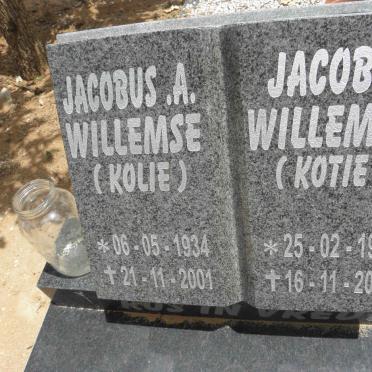 WILLEMSE Jacobus A. 1934-2001 &amp; Jacoba 1935-2010