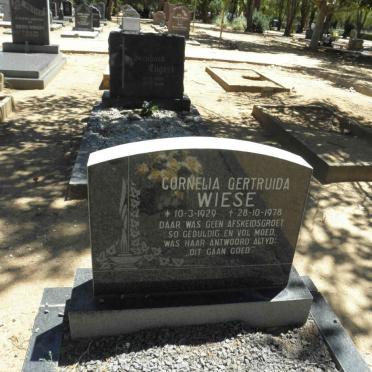 WIESE Cornelia Gertruida 1929-1978