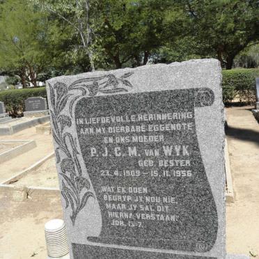 WYK P.J.C.M., van nee BESTER 1909-1956