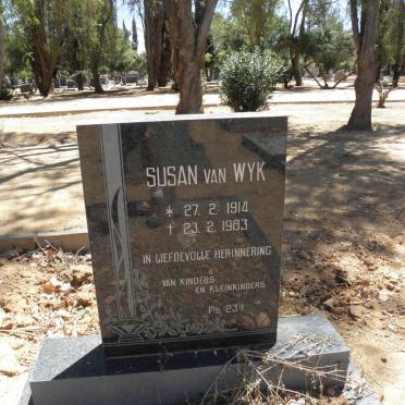 WYK Susan, van 1914-1983