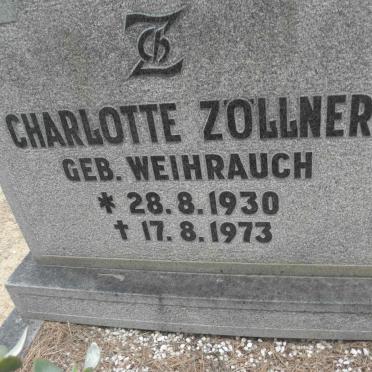 ZÖLLNER Charlotte nee WEIHRAUCH 1930-1973