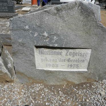 ZOGEISER Marianne nee VAN DER GROEBEN 1908-1975