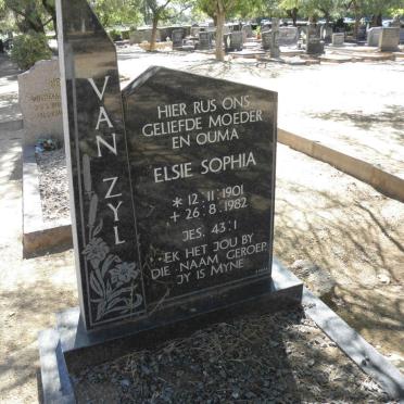 ZYL Elsie Sophia, van 1901-1982