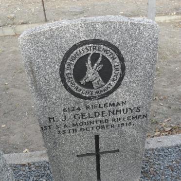 GELDENHUYS H.J. -1918