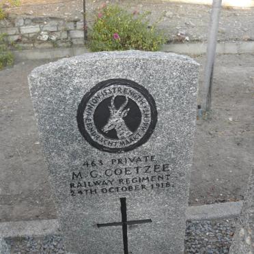 COETZEE M.C. -1918