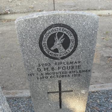 FOURIE D.H.B. -1918