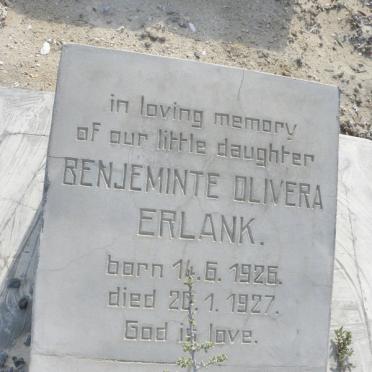 ERLANK Benjeminte Olivera 1926-1927
