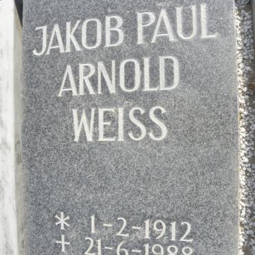 WEISS Jakob Paul Arnold 1912-1988