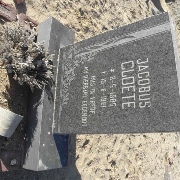 CLOETE Jacobus 1905-1981