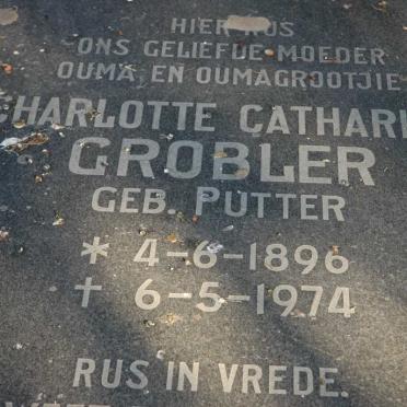 GROBLER Charlotte Catharina nee PUTTER 1896-1974