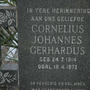 ? Cornelius Johannes Gerhardus 1914-1972