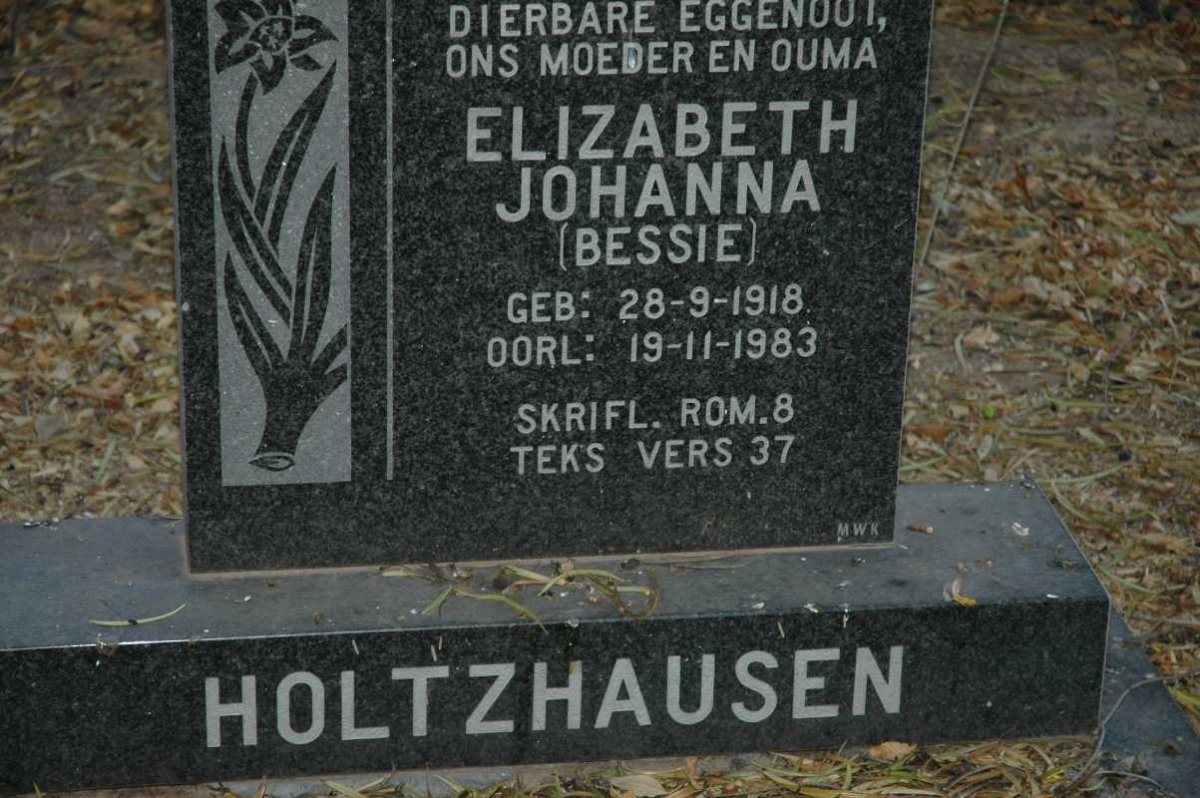 HOLTZHAUSEN Elizabeth Johanna 1918-1983