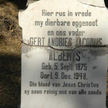ALBERTS Gert Andries Jacobus 1875-1948