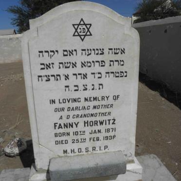 HORWITZ Fanny 1871-1938