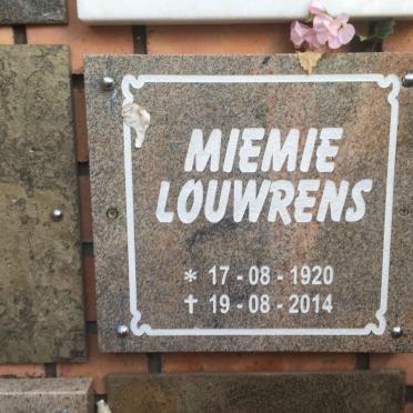 LOUWRENS Miemie 1920-2014