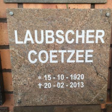 COETZEE Laubscher 1920-2013