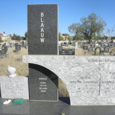 BLAAUW Hendrik Johannes 1937-1986 &amp; Susanna Jacoba 1945-