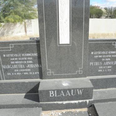 BLAAUW Petrus Arnoldus 1890-1976 &amp; Margaretha Johanna LOUWRENS 1894-1974